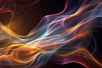 Fototapeta premium digital, network, wave, abstract, background, technology, illustration, energy, science