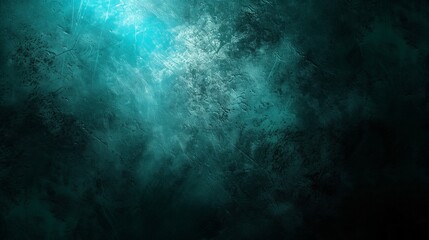 Obraz premium teal black , template empty space , grainy noise grungy texture color gradient rough abstract background shine bright light and glow