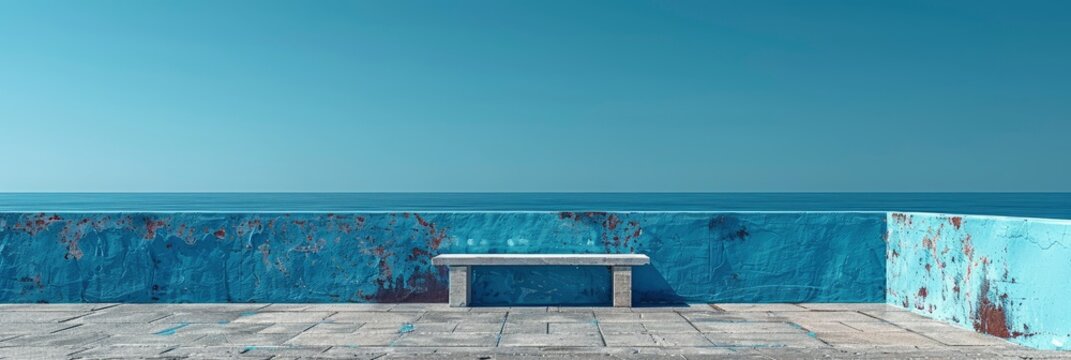 Seaside Promenade Summer Abstract Background, Banner Image For Website, Background, Desktop Wallpaper