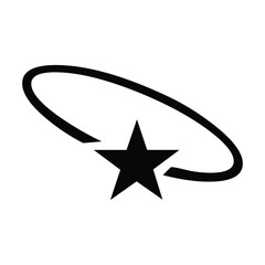 Dizzy vector icon. Isolated cartoon-styled representation of dizziness. Squeans, stylized stars and circles over the heads of characters in comics and animation. Shooting Star sign sign