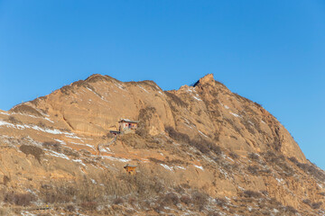 Fototapeta premium Mati Temple (or Matisi Temple). Thirty three Heaven grottoes (North caves). Zhangye city, China.