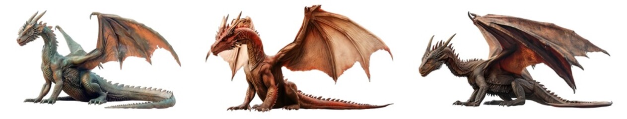 Collection of PNG. Dragon isolated on a transparent background.