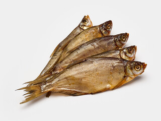silver bream salted dried isolate on white background