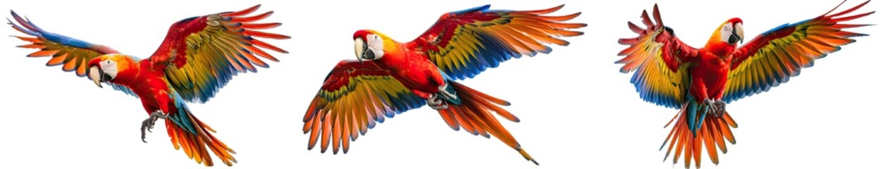 Obraz premium Collection of PNG. Parrot isolated on a transparent background.