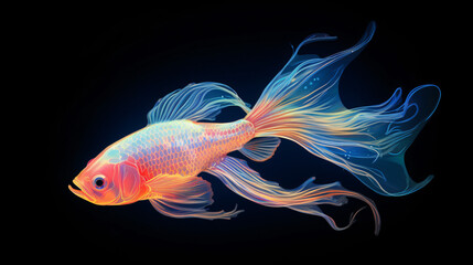 Luminous fish transparent animal
