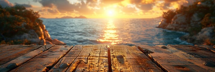 Sunset on the sea, Banner Image For Website, Background Pattern Seamless, Desktop Wallpaper	