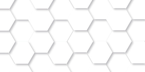 Abstract background with hexagon, modern abstract vector polygonal pattern. Futuristic abstract honeycomb technology white background. Luxury white hexagon pattern.