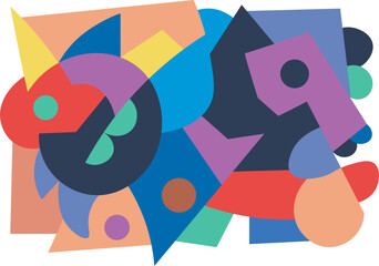 colorful abstract pattern for wall decoration