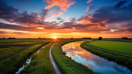 Dutch Polder landscape