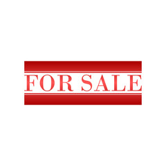 For sale sign icon isolated on transparent background