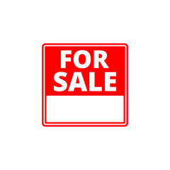 For sale sign icon isolated on transparent background