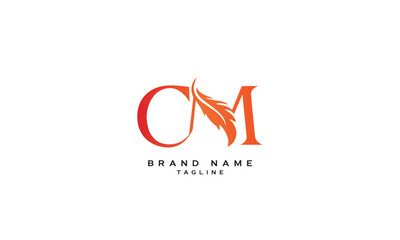 CM, MC, Abstract initial monogram letter alphabet logo design
