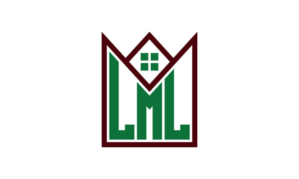 LML initial letter real estate builders logo design vector. construction ,housing, home marker, property, building, apartment, flat, compartment, business, corporate, house rent, rental, commercial