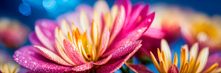 various beautiful flowers for the holiday. Selective focus.