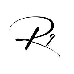 A hand-drawn signature logo design template	