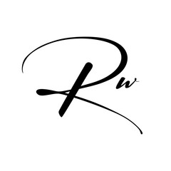 A hand-drawn signature logo design template	