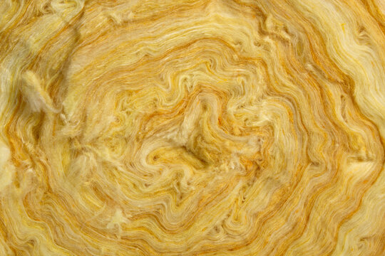Texture of roll of glass wool batt insulation