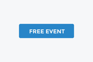 Free event button web banner templates. Vector Illustration