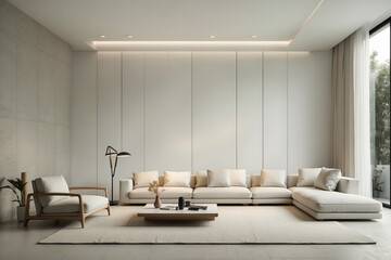 Fototapeta na wymiar interior design, white, minimalism, apartment interior,
