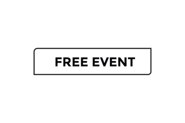 Free event button web banner templates. Vector Illustration