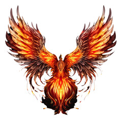  Phoenix wings isolated on transparent background