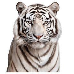Obraz premium white tiger isolated on transparent background