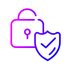 Obraz premium Shield icon, security shield logotypes. Security shield symbol. Vector illustration