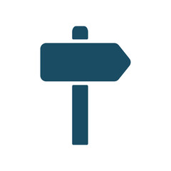 Direction board svg cut file. Isolated vector illustration.