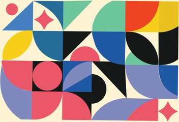 Seamless pattern in neogeo style.Colorful geometric shapes.vector illustration design. eps 10.
