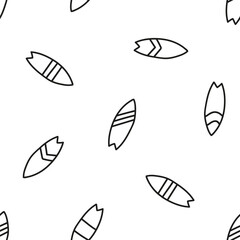 Seamless pattern with black surfboards