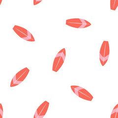 Seamless pattern with pink surfboards