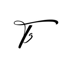 A hand-drawn signature logo design template	
