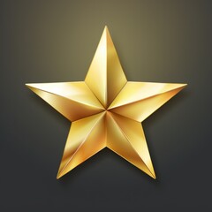 Obraz premium Shining Bright: Golden Star in Glittering Background. Perfect for High-Ranking Reviews and Feedback
