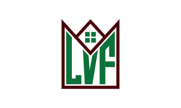 LVF initial letter real estate builders logo design vector. construction ,housing, home marker, property, building, apartment, flat, compartment, business, corporate, house rent, rental, commercial