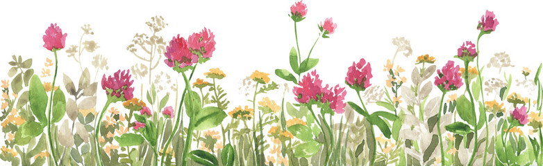 Colorful pink and red floral wedding invitation