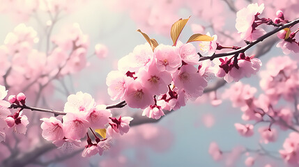 High resolution photography of cherry blossoms, close-up of cherry blossoms