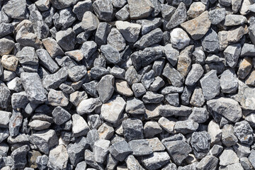 Crushed grey stones