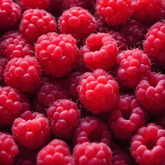 Closeup of beautiful raspberries