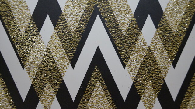 gold, black and silver lines
