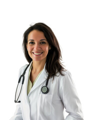 smiling doctor, isolated subject on transparent background