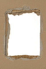 Fototapeta premium torn cardboard forming a frame