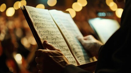 Classical Music Score in Warm Light