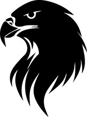 Monochromatic Eagle Head Illustration - A Bold Icon for Strength, Vision, and Leadership Themes