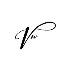 A hand-drawn signature logo design template