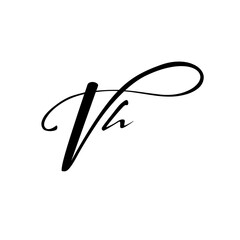 A hand-drawn signature logo design template