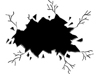 crack backgroud border frame decorate draw design