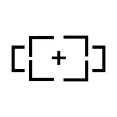 Obraz premium Elements of focus camera on white background