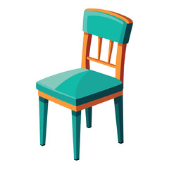 Vector of a kitchen chair on white.
