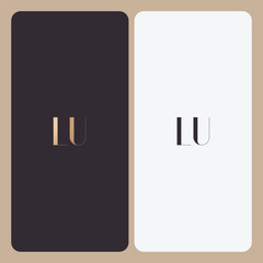 LU logo deign vector image