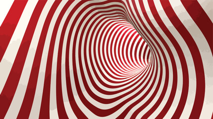 Vector Illusion stripes background white and red